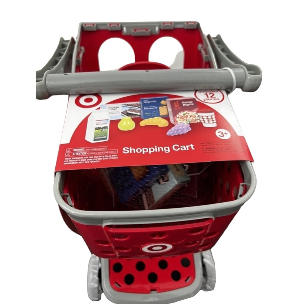 Target Toy Shopping Cart Red Kids Toddler 12 Piece Set New with tags - Picture 7 of 9